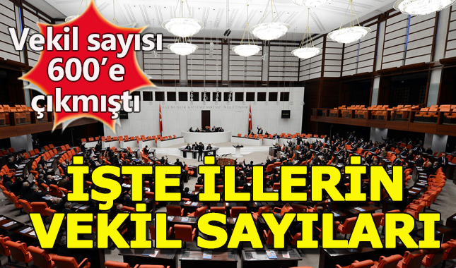 İllerin milletvekili sayıları belli oldu