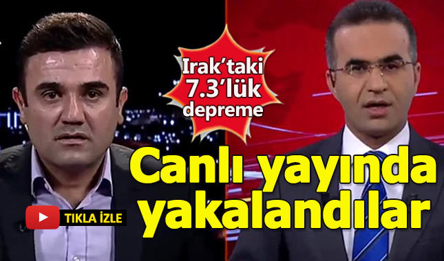 Irak'taki depreme canlı yayında yakalandılar
