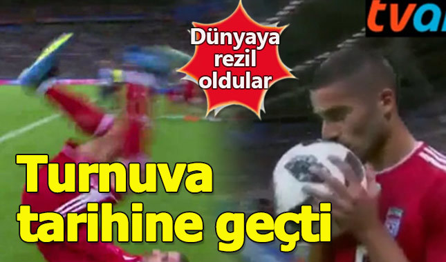 İranlı futbolcunun taş denemesi tarihe geçti