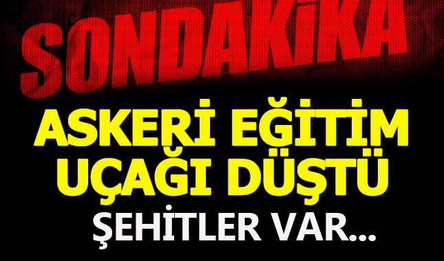 Isparta'da askeri uçak düştü: 3 şehit