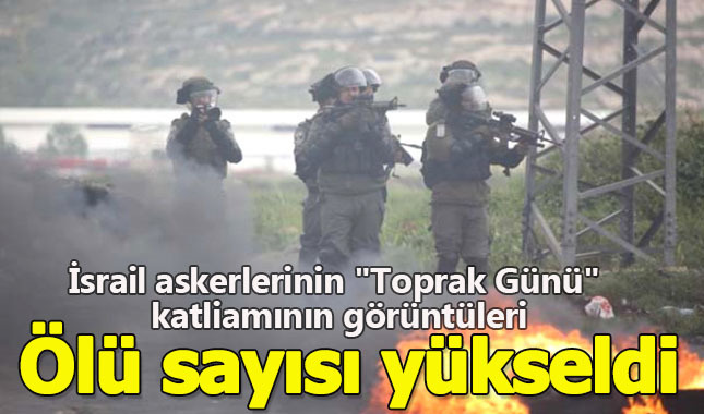 İsrail askerlerinin "Toprak Günü" yürüyüşünde öldürdüğü 12 kişinin katliamına ait görüntüler ortaya çıktı!