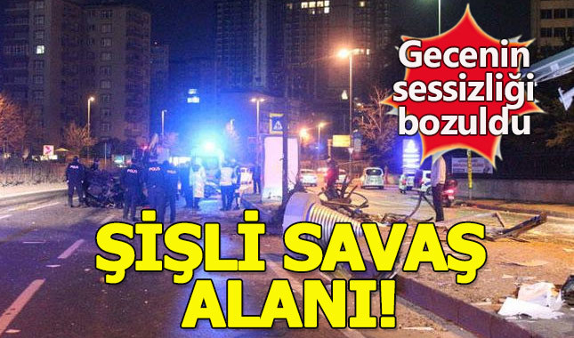 İstanbul Şişli'de ortalığı savaş alanına çeviren kaza!