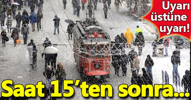 İstanbul için kar yağışı uyarıları devam ediyor