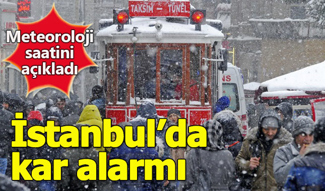İstanbul'a beklenen kar yağışı uyarısı