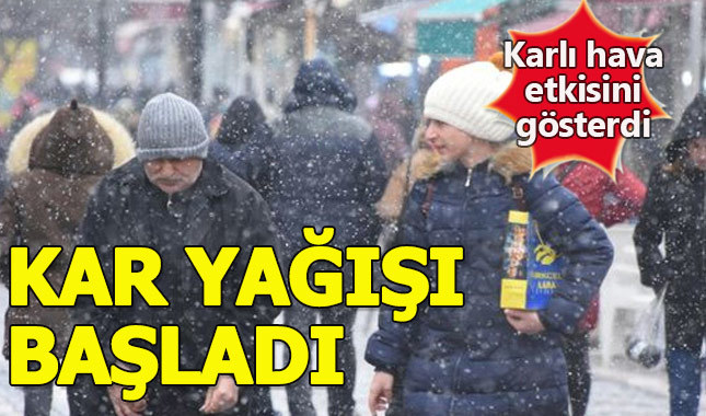 İstanbul'da beklenen kar yağışı başladı