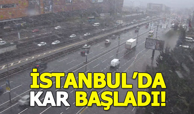 İstanbul'da kar yağışı başladı