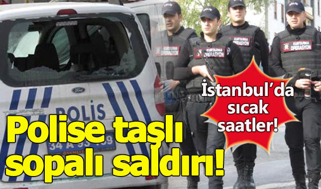 İstanbul'da kavgayı ayıran polislere taşlı saldırı!