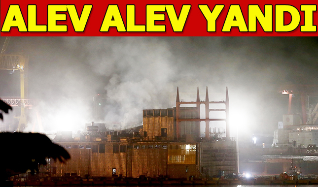 İstanbul'da tersane yangını