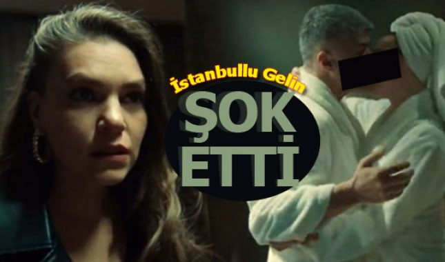 İstanbullu Gelin dizisinde Faruk ile Özgür'ün bornozlu öpüşme sahnesi