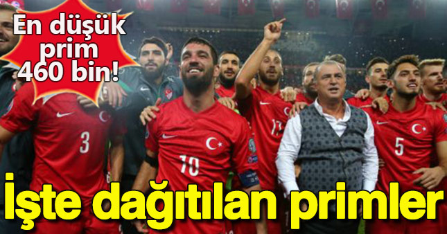 İşte Milli futbolcuların aldıkları primler!
