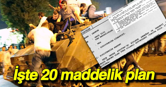 İşte darbe planı