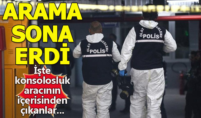 İşte konsolosluk aracının içerisinden çıkanlar...