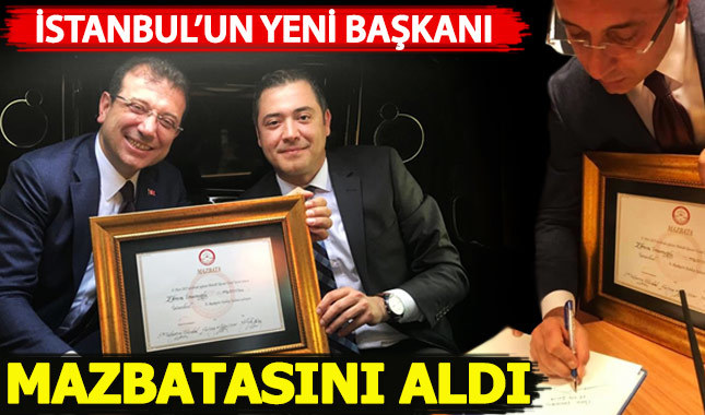 İşte mazbatasını alan Ekrem İmamoğlu'nun ilk sözleri...
