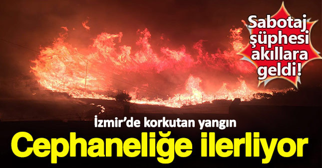 İzmir Buca'da korkutan yangın