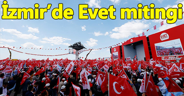 İzmir'de Evet mitingi
