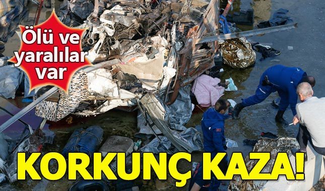 İzmir'de göçmenleri taşıyan kamyon devrildi: Ölü ve yaralılar var