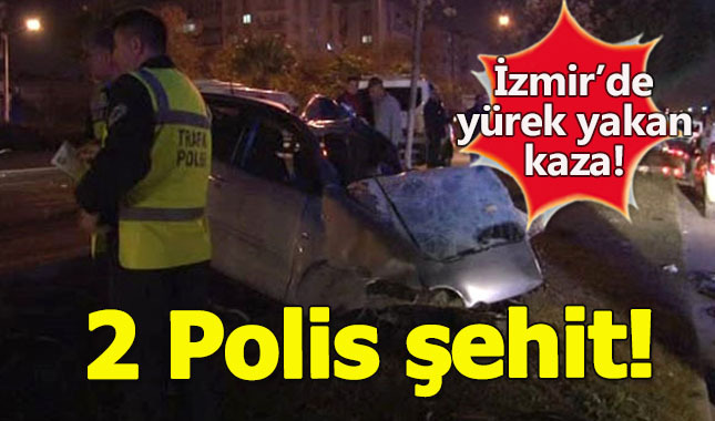 İzmir'de trafik kazasında 2 polis şehit oldu, 3 yaralı