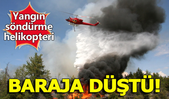 İzmir'de yangın söndürme helikopteri düştü