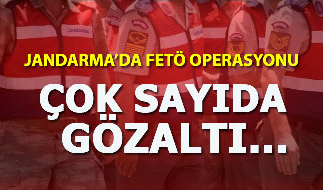 Jandarma'ya FETÖ operasyonu! Çok sayıda gözaltı...