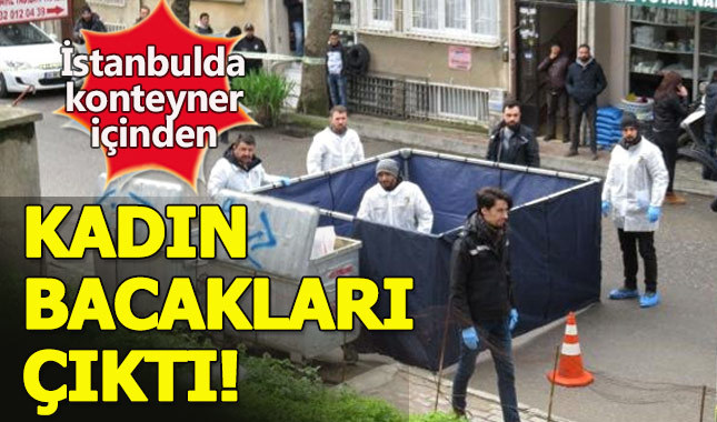 Kadıköy'de çöp konteynerından kadın bacakları çıktı
