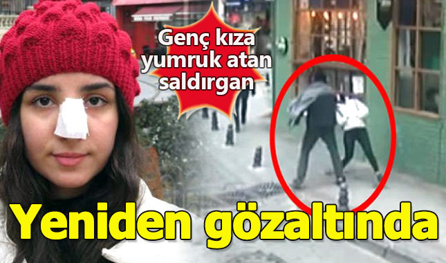 Kadıköy'de genç kızı yumruklayan saldırgan gözaltında