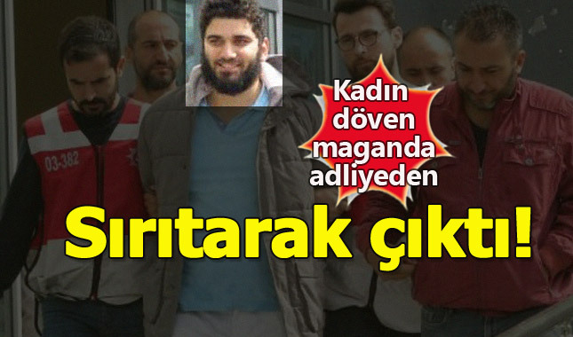 Kadın yumruklayan saldırgandan pişkin hareket