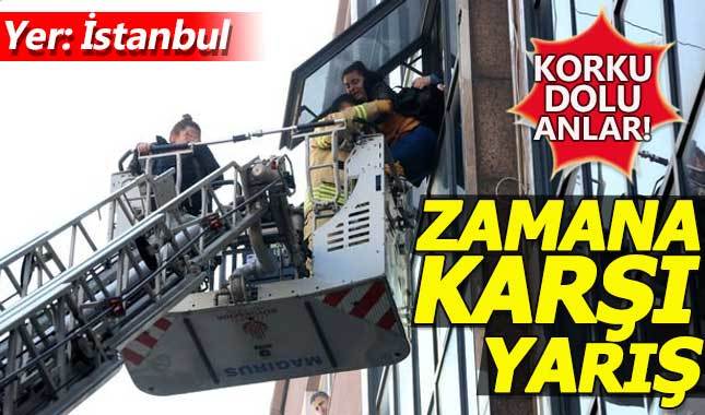 Kağıthane'de 6 katlı iş merkezinde yangın!