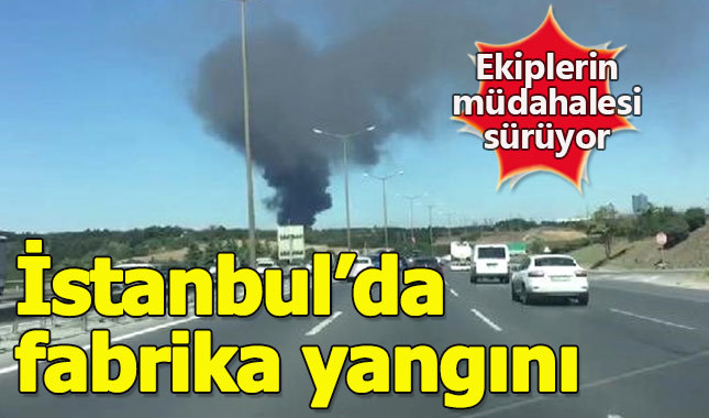 Kağıthane'de korkutan fabrika yangını