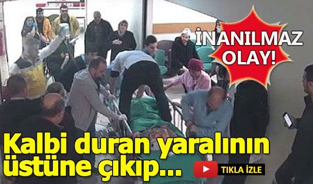 Kalbi duran hastanın üstüne çıktı ve...