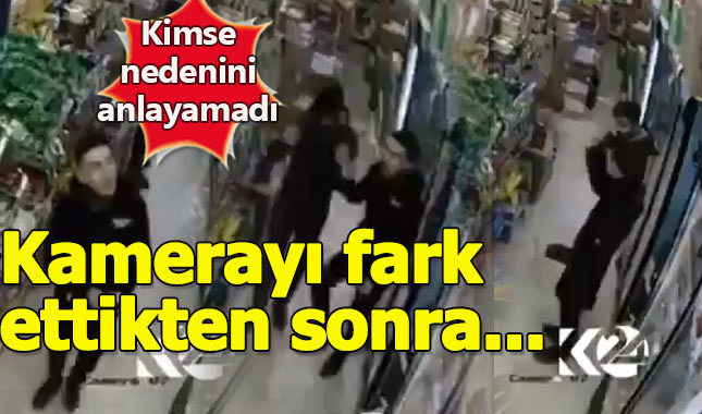 Kamerayı fark eden şüpheliler halay çekmeye başladı