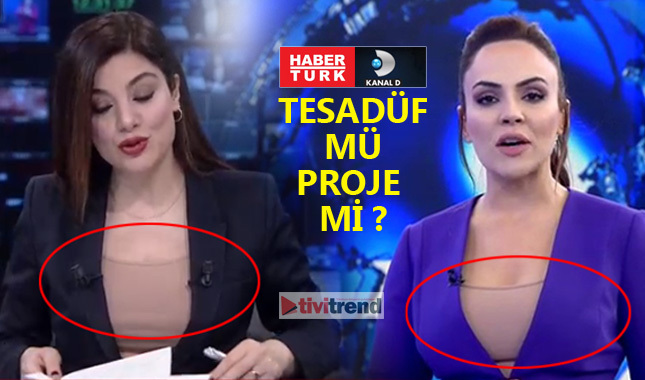 KanalD'de Buket Aydın HaberTürk'te ise Hülya Hökenek'in ten rengi t shirt giymesi