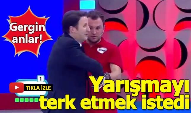Kardeşine kızan yarışmacı, programı terk etmek istedi