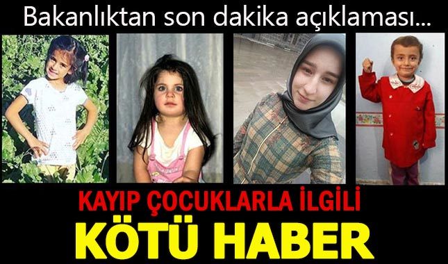 Kayıp çocuklarla ilgili bakanlıktan flaş açıklama! (Kayıp Eylül ve Leyla bulundu mu?)