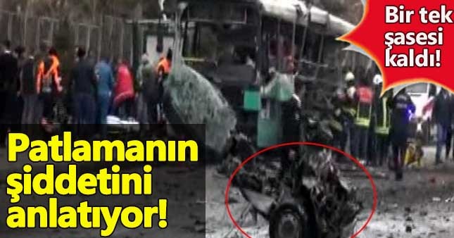 Kayseri'deki patlamanın şiddetini en iyi anlatan kare! ( kayseri tv )