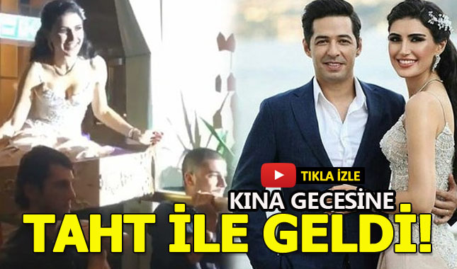 Kına gecesine taht ile gelen İdil Fırat sosyal medyayı salladı!