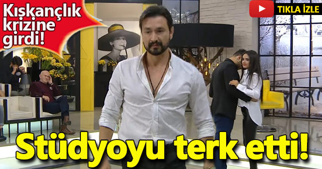 Kıskançlık krizine giren damat adayı stüdyoyu terk etti!