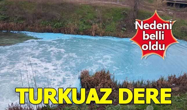 Kocaeli'de turkuaz renkli derenin nedeni belli oldu
