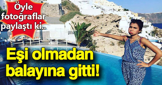 Kocasını bırakıp yalnız başına balayına gitti!
