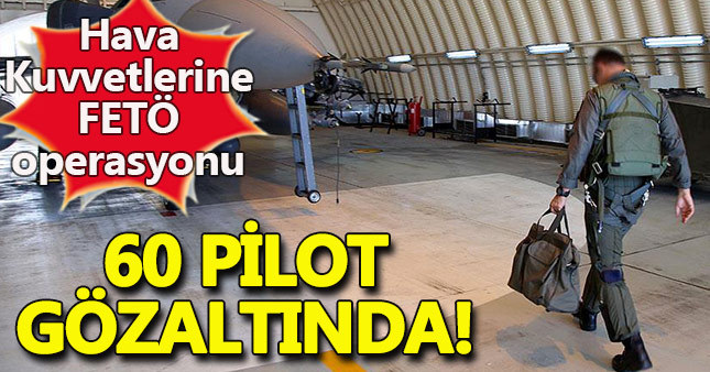 Konya’da FETÖ operasyonu: 60 pilota gözaltı