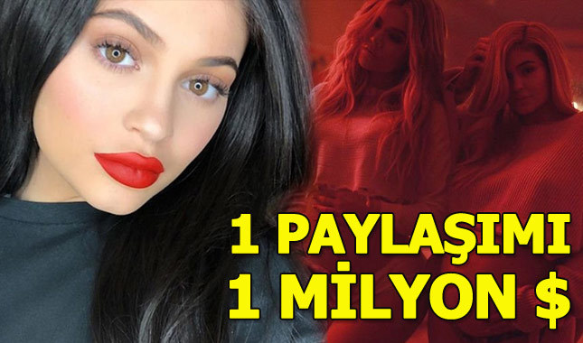 Kylie Jenner her Instagram paylaşımından 1 milyon dolar kazanıyor