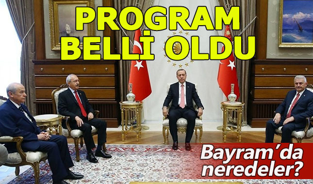 Liderlerin Bayram programı belli oldu