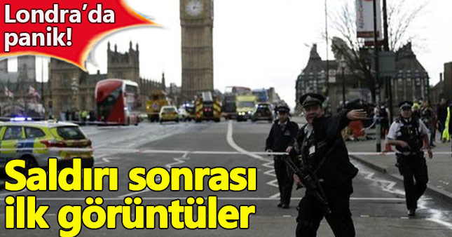 Londra saldırı anı görüntüleri