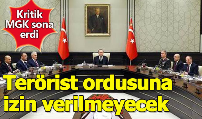 MGK'dan YPG ordusu tepkisi