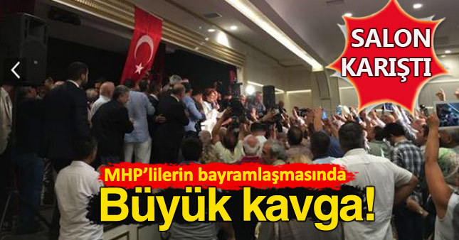 MHP'nin bayram töreninde büyük arbede