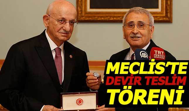Meclis Başkanlığında devir teslim töreni