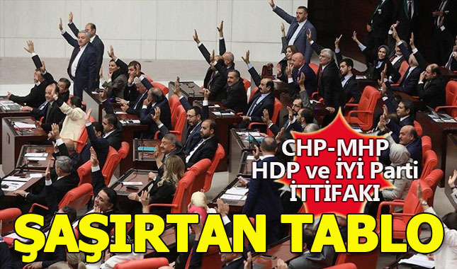 Mecliste şaşırtan tablo! Dört siyasi parti aynı önergede buluştu