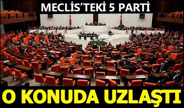 Meclis'teki 5 parti iç tüzükte anlaştı