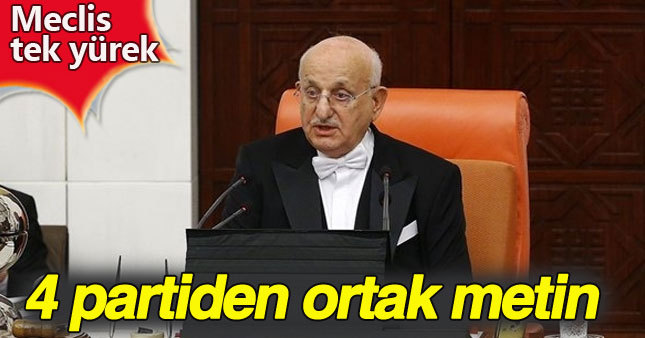 Meclis'ten darbeye karşı ortak metin