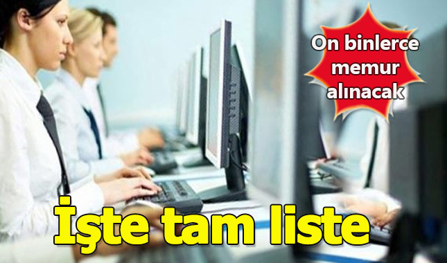 Memur alacak kurumların kadro listesi