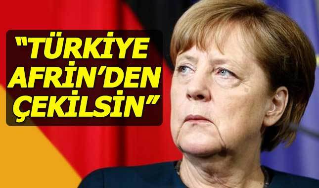 Merkel'in partisi: Türkiye Afrin'den çekilsin